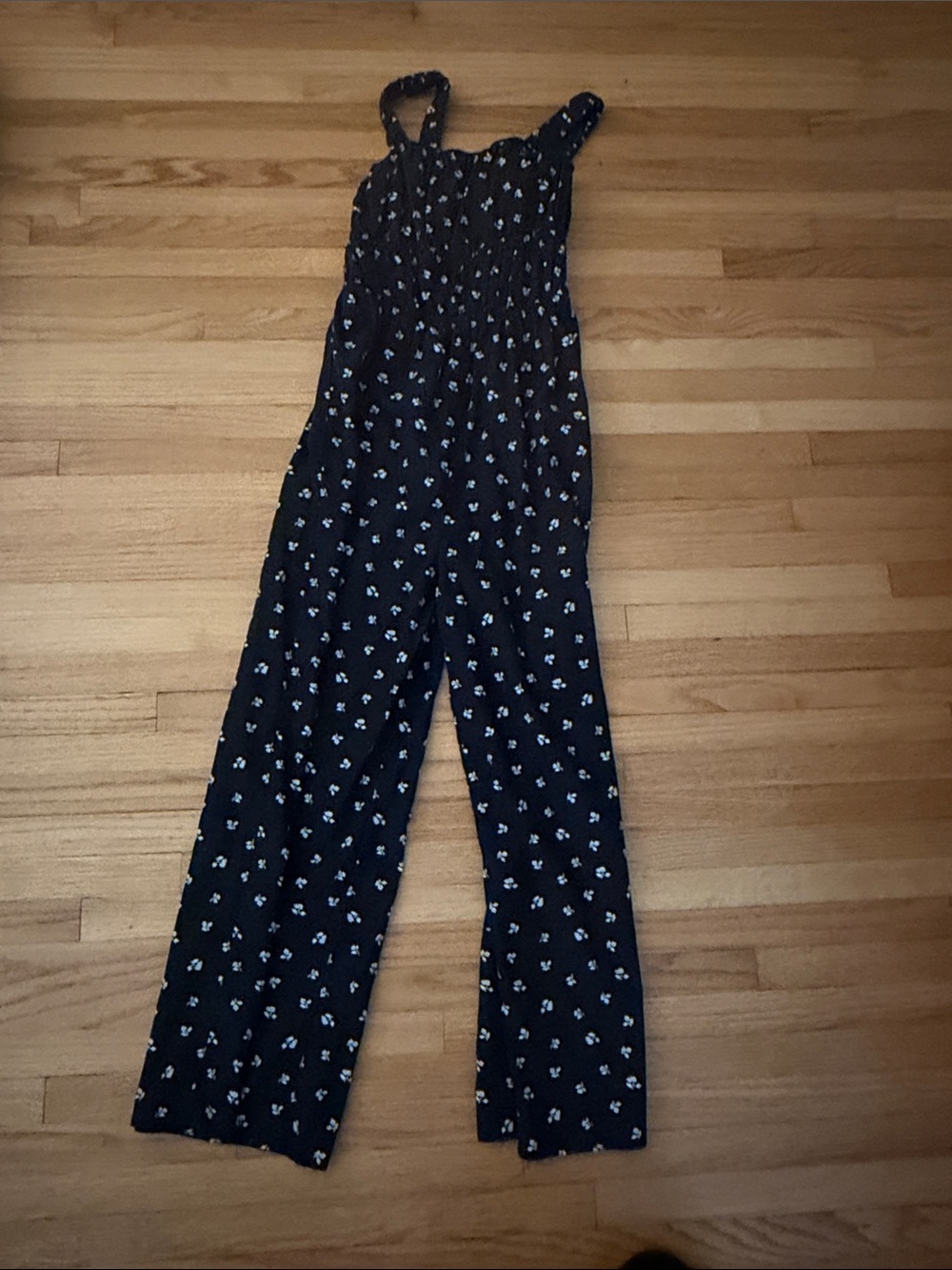 Girls Art class  Black Floral Jumpsuit worn once smoke free